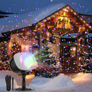 RGBW Christmas Snow Projector Lights with Remote