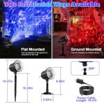 RGBW Ocean Wave Christmas Light Projector with Remote