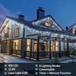 32.8ft 400 LED Music Sync Icicle Lights
