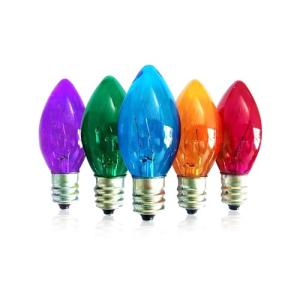 Multi-Color C7 Replacement Bulbs for Christmas Lights
