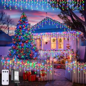 400 LED Icicle Lights with Music Sync Remote