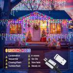 400 LED Icicle Lights with Music Sync Remote