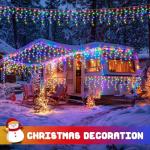 400 LED Icicle Lights with Music Sync Remote