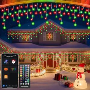 99FT Smart Bluetooth Christmas Icicle Lights