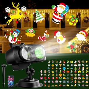 JACKYLED 2-in-1 Christmas Projector Light with Remote