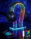Acrylic RGB Headphone Stand with Music Sync Lights