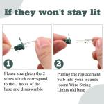 100 Warm White Replacement Bulbs for Christmas Lights