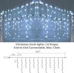Joomer 32Ft Waterproof Christmas Icicle Lights