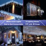 Joomer 32Ft Waterproof Christmas Icicle Lights