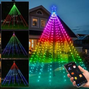 Music-Sync LED Christmas String Lights with Remote