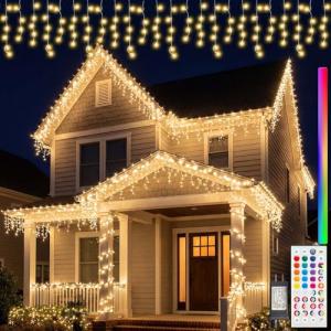 Color Changing 26.2FT Icicle Lights with Remote