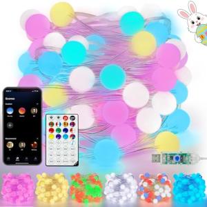 33FT Smart Music Sync Color Changing String Lights