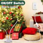 15 Ft White Extension Cord with 9 Outlets