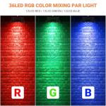 36 LED Battery-Powered Sound Activated Par Lights