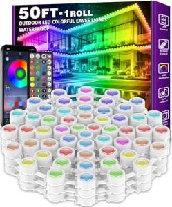 50FT RGB Music Sync Outdoor Lights with App Control