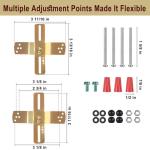 Adjustable Mounting Brackets for Light Fixtures - 2 Pack