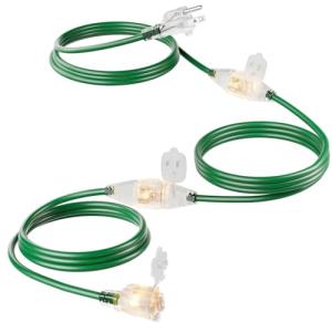 25 FT Outdoor Power Cord for Holiday Lights