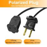 3 Pack of 6ft Black Extension Cords