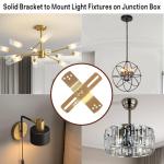 Adjustable Mounting Brackets for Light Fixtures - 2 Pack