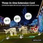 25 FT Outdoor Power Cord for Holiday Lights