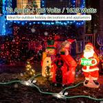 25 FT Outdoor Power Cord for Holiday Lights