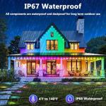 300FT RGB Music-Sync Outdoor Lights with App Control