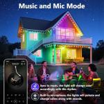 300FT RGB Music-Sync Outdoor Lights with App Control