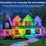 300FT RGB Music-Sync Outdoor Lights with App Control