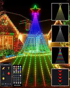 Smart Outdoor Christmas Lights with Music Sync