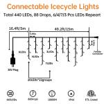 Blingstar 49.2 Ft LED Music Sync Icicle Lights