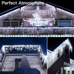 Ollny 720LED Cool White Icicle Lights with Remote