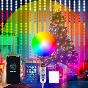 300 LED Music Sync RGB Curtain Fairy Lights