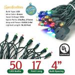 50 LED Christmas String Lights Synchronized to Music