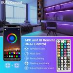 100ft Music Sync LED Strip Lights with App Control