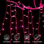 Pink 100 LED Mini Christmas Music Lights - 39 Feet
