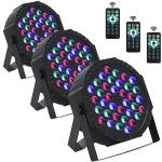 3 Pack LED Stage Lights for Christmas Music