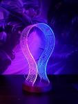 Walnut Headphone Stand with LED Light