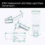 Outdoor LED Strip Light Mounting Clips with Screws