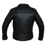 Classic Diamond Motorcycle Mens Black Leather Jacket Biker