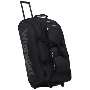 Wrangler 30-Inch Black Rolling Duffel Bag