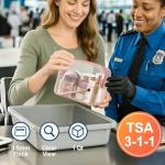 PACKISM TSA Approved Clear Toiletry Bag Set