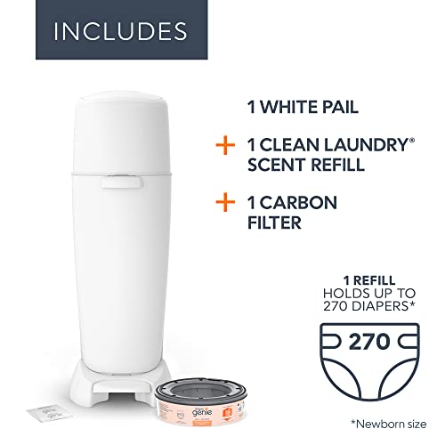 Diaper Genie: Ultimate Odor Control System in White