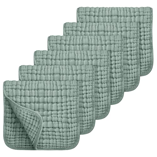 Soft and Absorbent Muslin Burp Cloths - 6 Pack