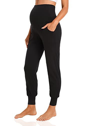 V VOCNI Maternity Activewear Jogger Sweatpants Belly Stretchy