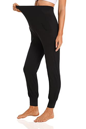 V VOCNI Maternity Activewear Jogger Sweatpants Belly Stretchy