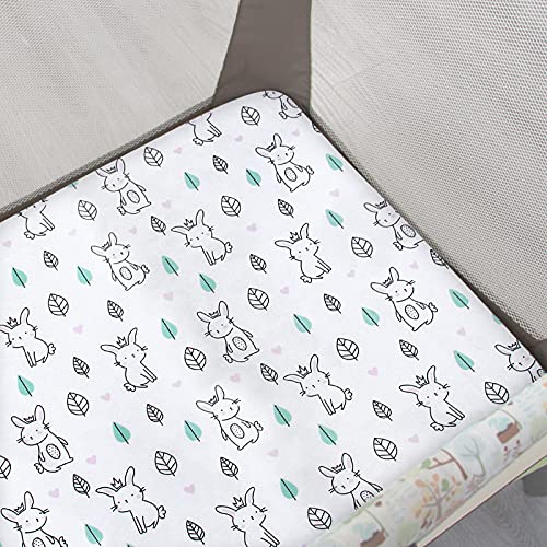 2 Pack Mini Crib Sheets, Stretchy Playard Fitted
