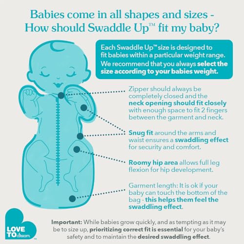 Love to Dream Swaddle UP, Better Sleep, Gray, Small