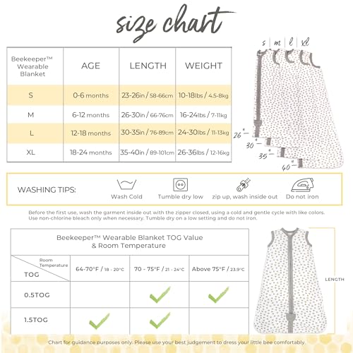 Burt's Bees Baby Beekeeper Wearable Blanket, Organic Cotton