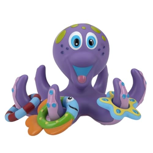 Nuby Purple Octopus Bath Toy with Hoopla Rings