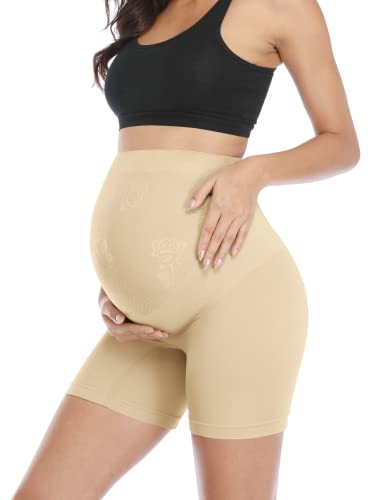 POSHGLAM Maternity Shapewear: Seamless Belly Support Shorts